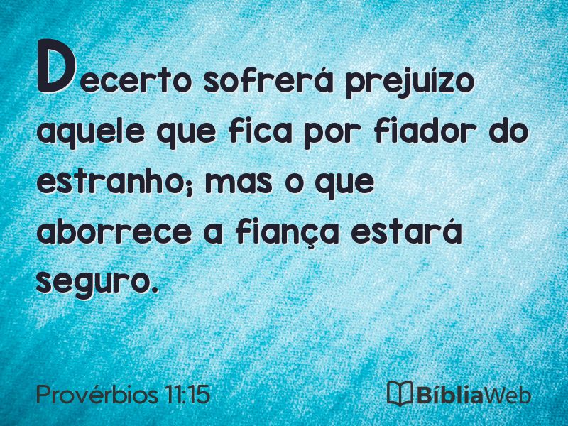 Provérbios 11:15 em imagem para compartilhar