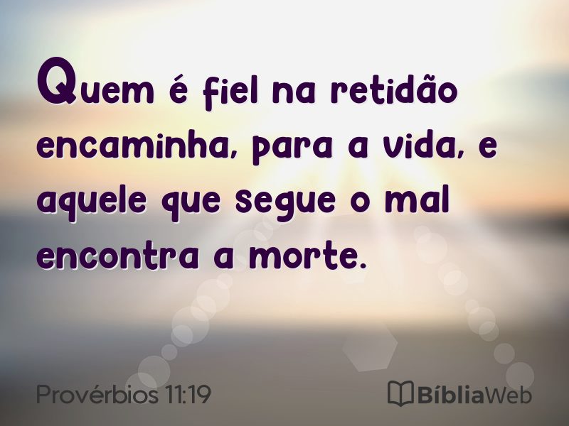 Provérbios 11:19 em imagem para compartilhar