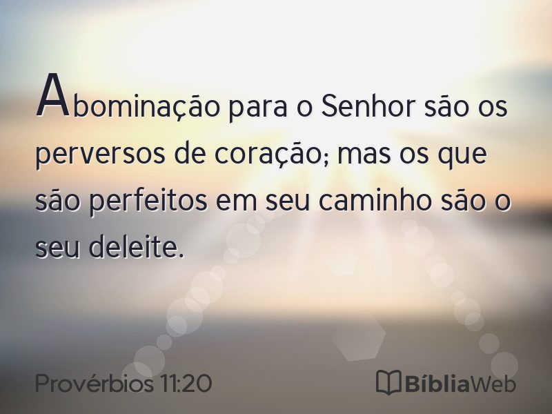 Provérbios 11:20 em imagem para compartilhar