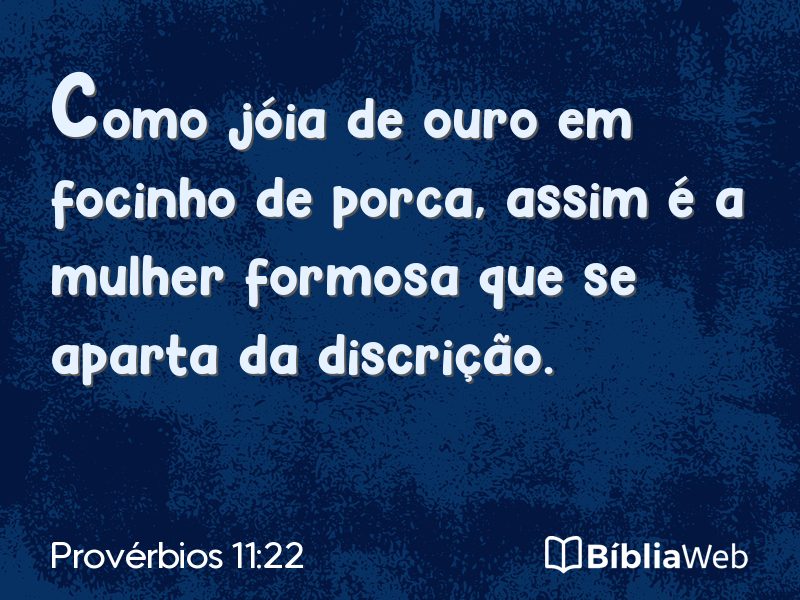 Provérbios 11:22 em imagem para compartilhar