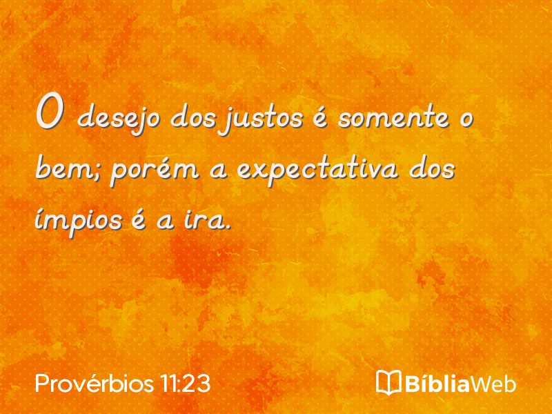 Provérbios 11:23 em imagem para compartilhar