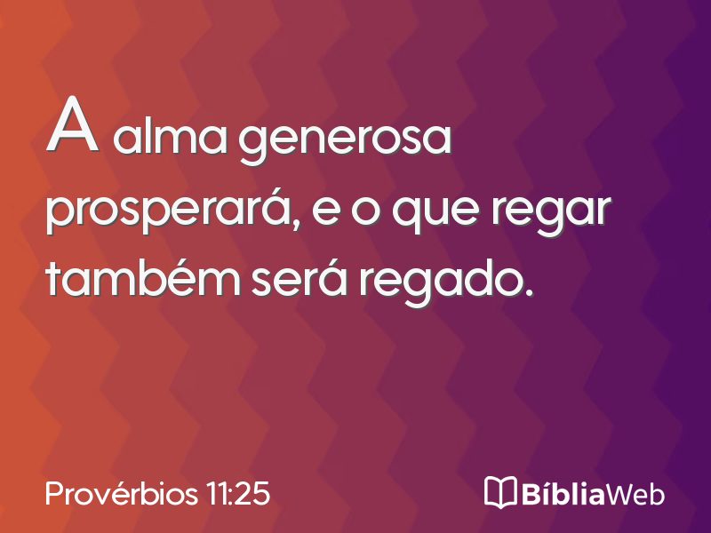 Provérbios 11:25 em imagem para compartilhar