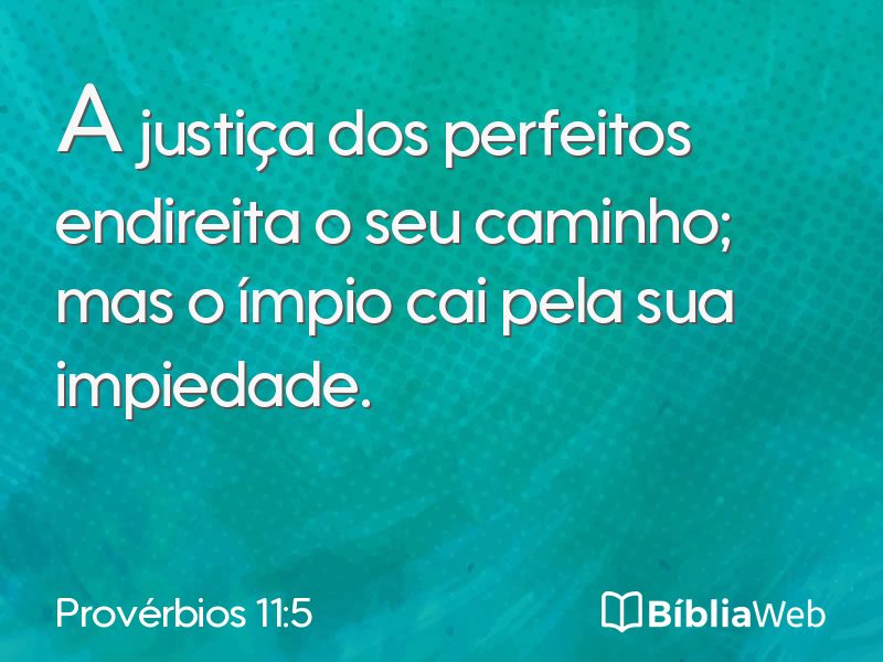 Provérbios 11:5 em imagem para compartilhar