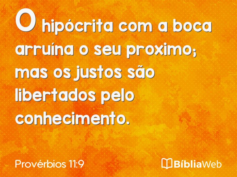 Provérbios 11:9 em imagem para compartilhar