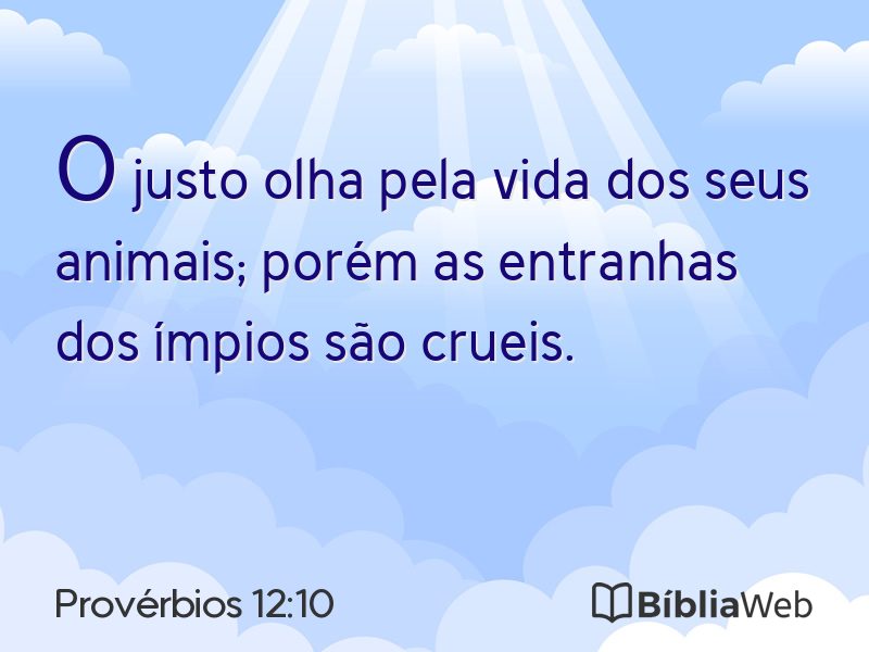 Provérbios 12:10 em imagem para compartilhar