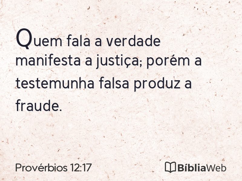 Provérbios 12:17 em imagem para compartilhar