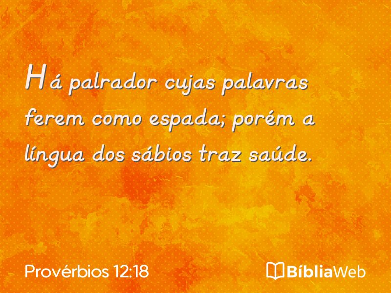 Provérbios 12:18 em imagem para compartilhar