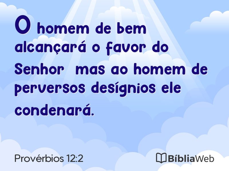 Provérbios 12:2 em imagem para compartilhar