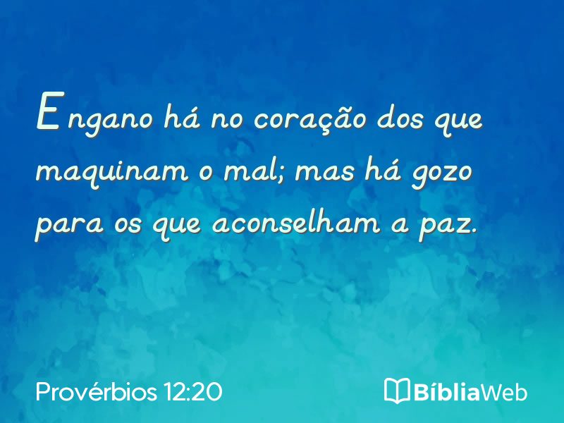 Provérbios 12:20 em imagem para compartilhar