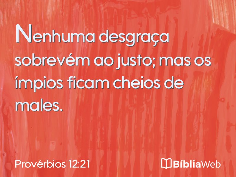 Provérbios 12:21 em imagem para compartilhar