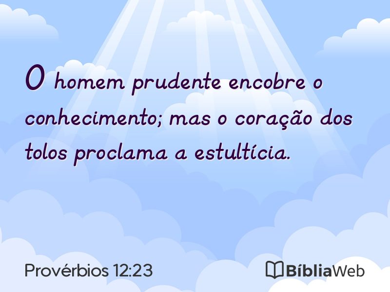 Provérbios 12:23 em imagem para compartilhar