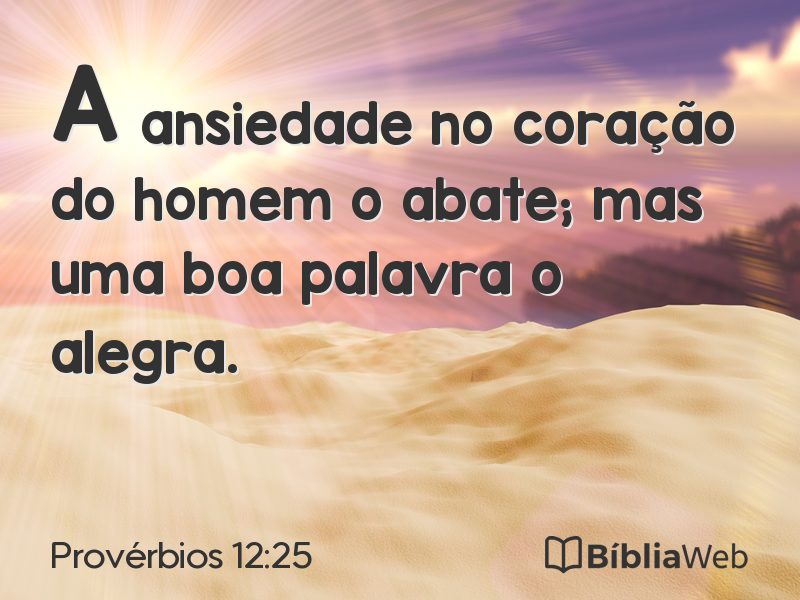 Provérbios 12:25 em imagem para compartilhar