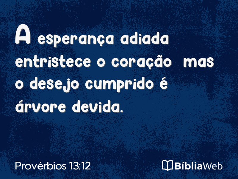 Provérbios 13:12 em imagem para compartilhar