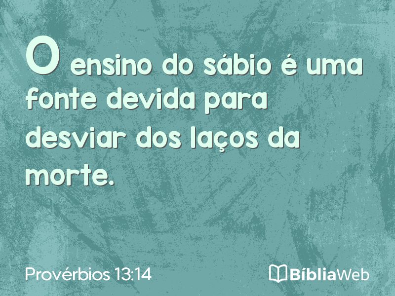 Provérbios 13:14 em imagem para compartilhar