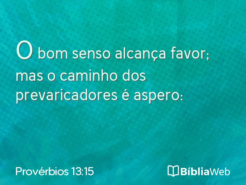 Provérbios 13:15 em imagem para compartilhar