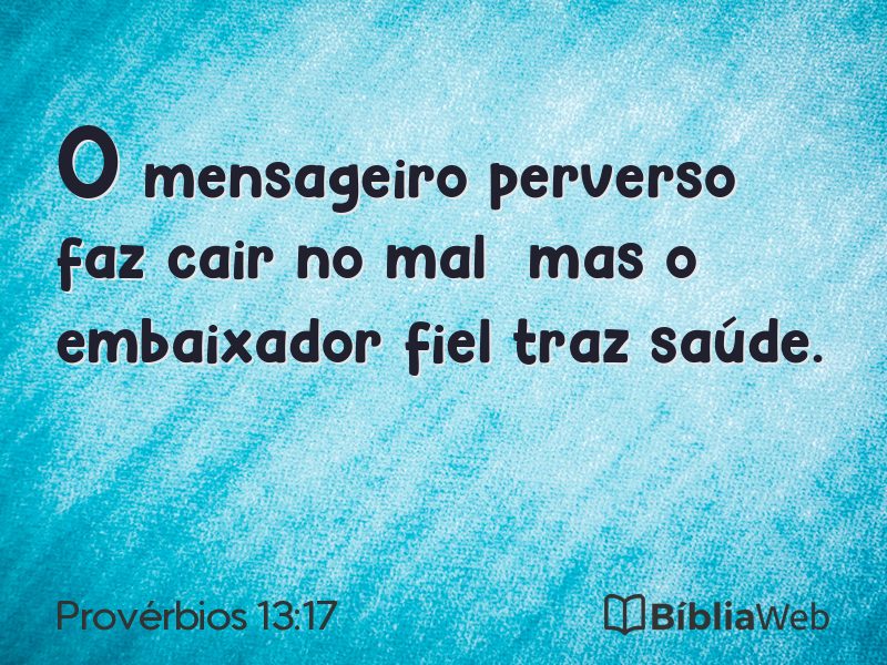 Provérbios 13:17 em imagem para compartilhar