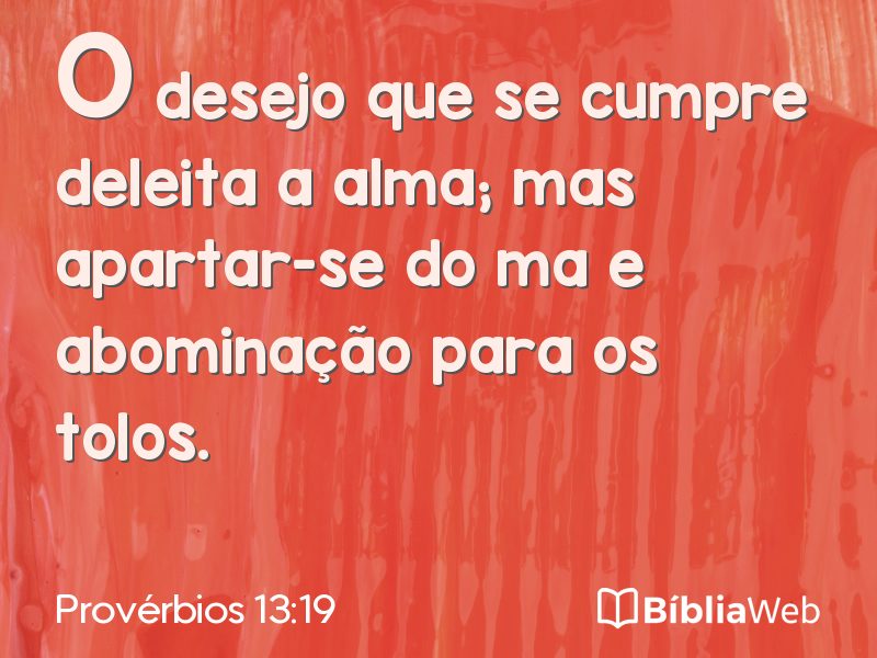 Provérbios 13:19 em imagem para compartilhar