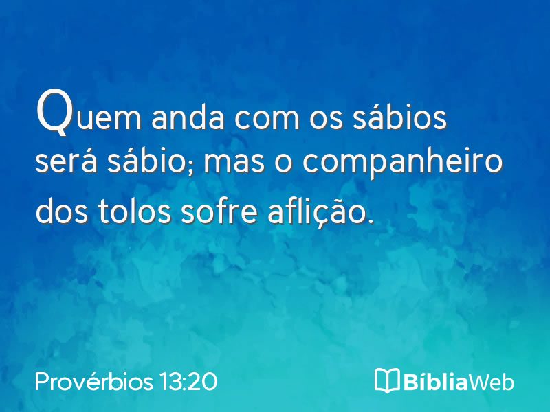 Provérbios 13:20 em imagem para compartilhar