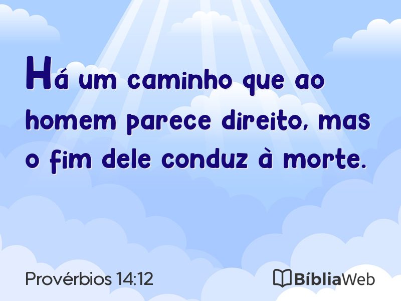 Provérbios 14:12 em imagem para compartilhar