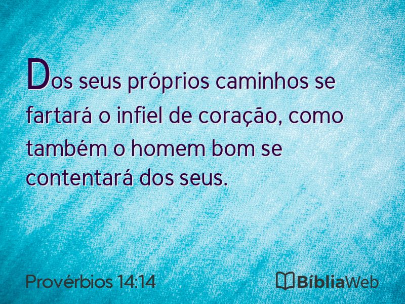 Provérbios 14:14 em imagem para compartilhar