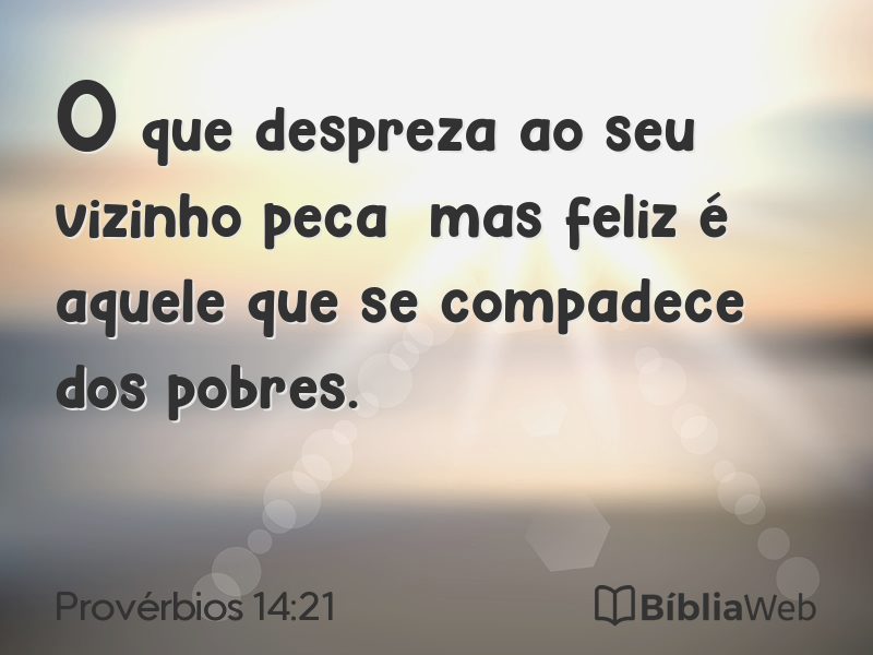 Provérbios 14:21 em imagem para compartilhar