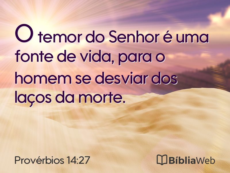 Provérbios 14:27 em imagem para compartilhar