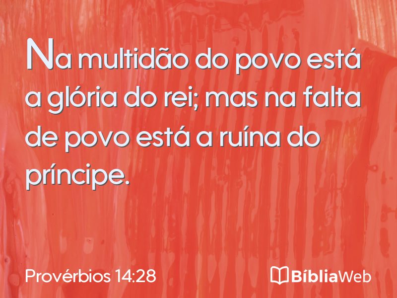 Provérbios 14:28 em imagem para compartilhar