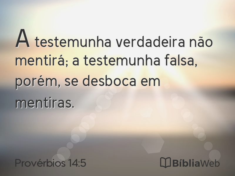 Provérbios 14:5 em imagem para compartilhar