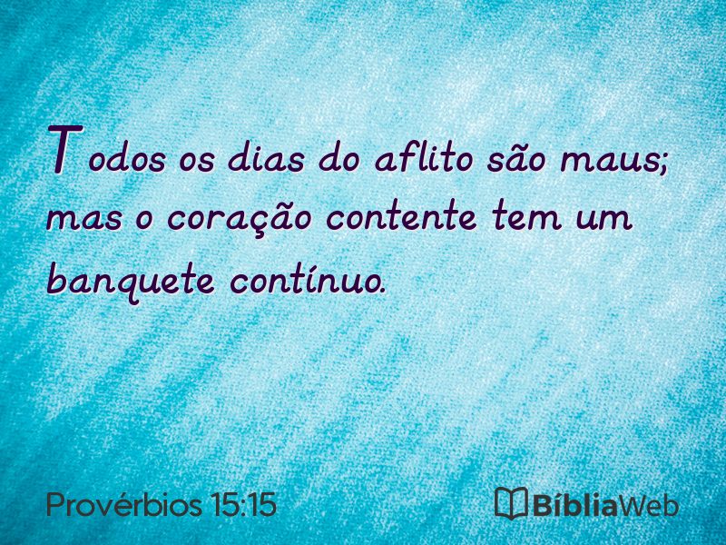 Provérbios 15:15 em imagem para compartilhar