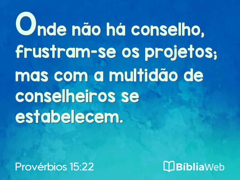 Provérbios 15:22 em imagem para compartilhar