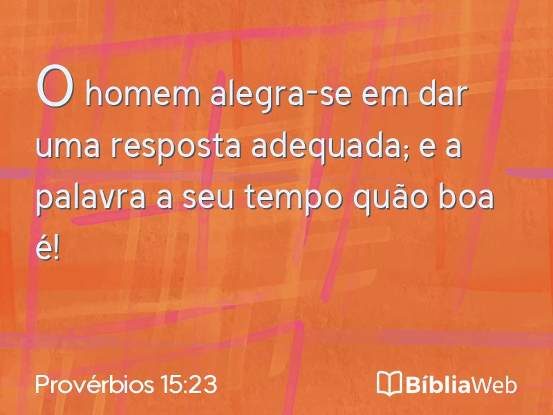 Provérbios 15:23 em imagem para compartilhar