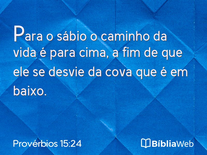 Provérbios 15:24 em imagem para compartilhar