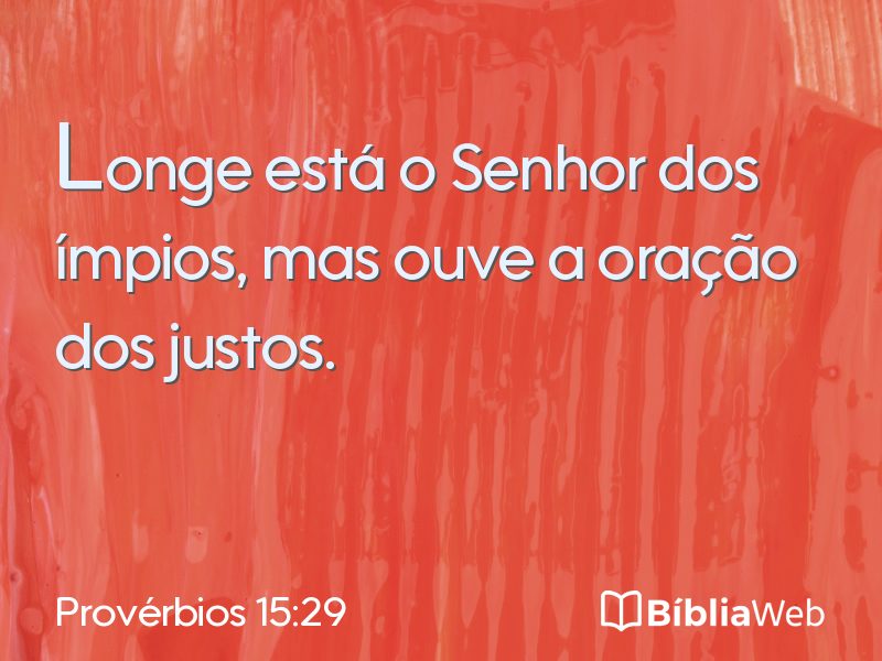 Provérbios 15:29 em imagem para compartilhar