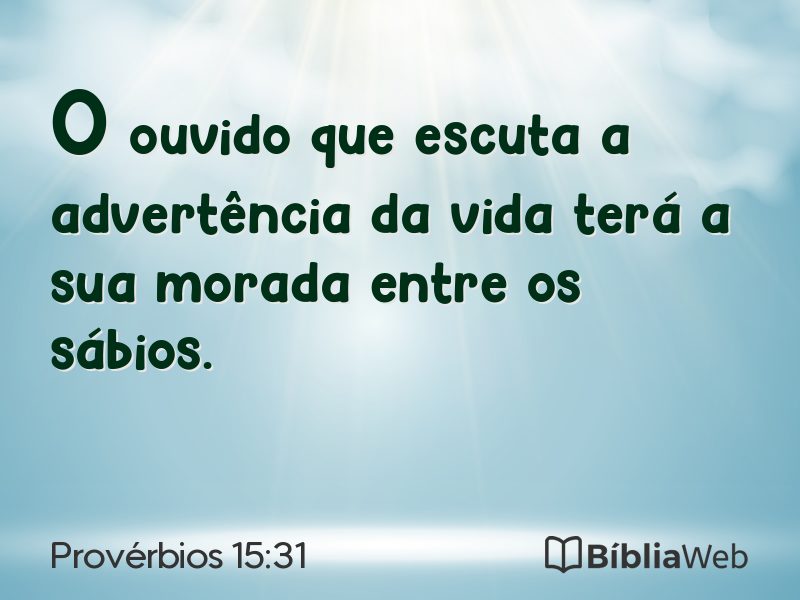 Provérbios 15:31 em imagem para compartilhar
