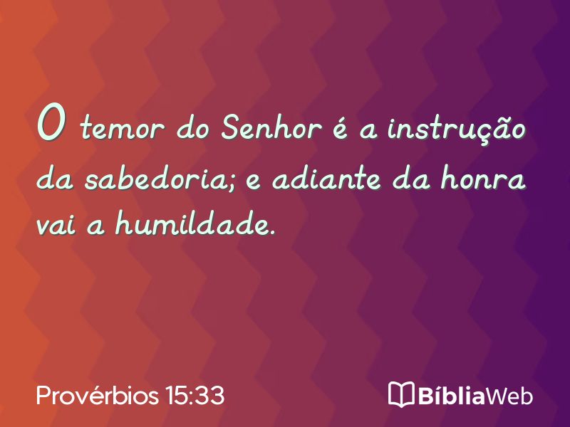 Provérbios 15:33 em imagem para compartilhar