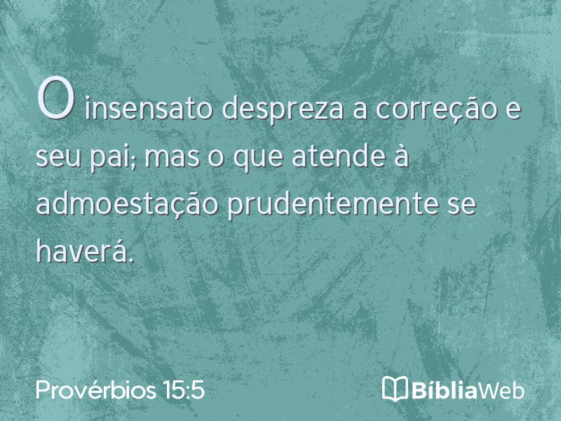 Provérbios 15:5 em imagem para compartilhar