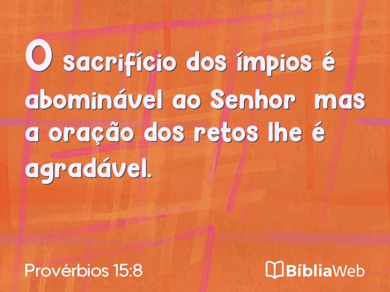 Provérbios 15:8 em imagem para compartilhar