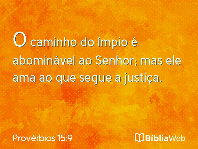 Provérbios 15:9 em imagem para compartilhar