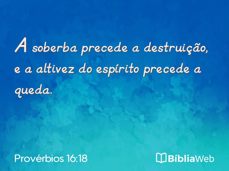 Provérbios 16:18 em imagem para compartilhar