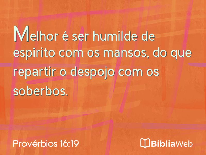 Provérbios 16:19 em imagem para compartilhar