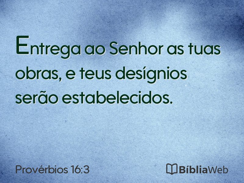 Provérbios 16:3 em imagem para compartilhar