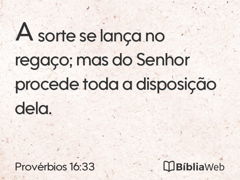 Provérbios 16:33 em imagem para compartilhar