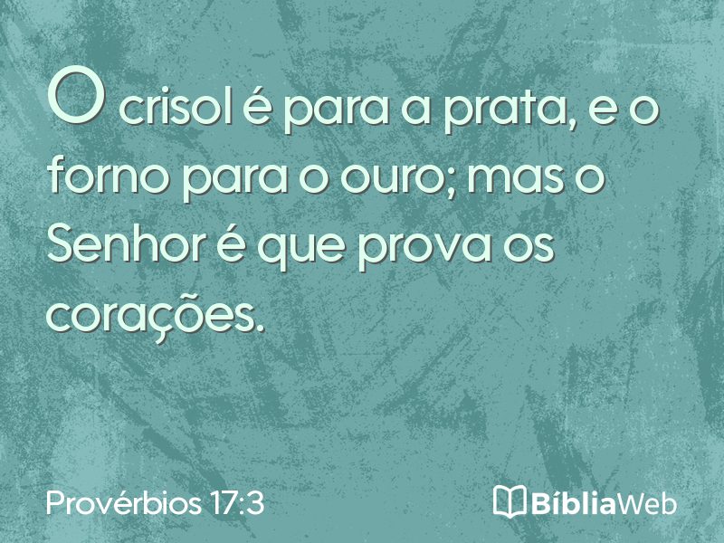 Provérbios 17:3 em imagem para compartilhar