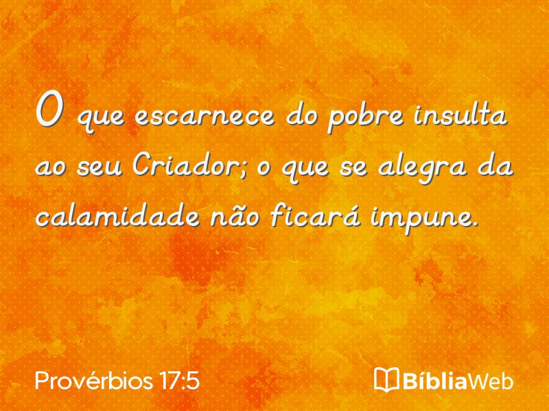 Provérbios 17:5 em imagem para compartilhar