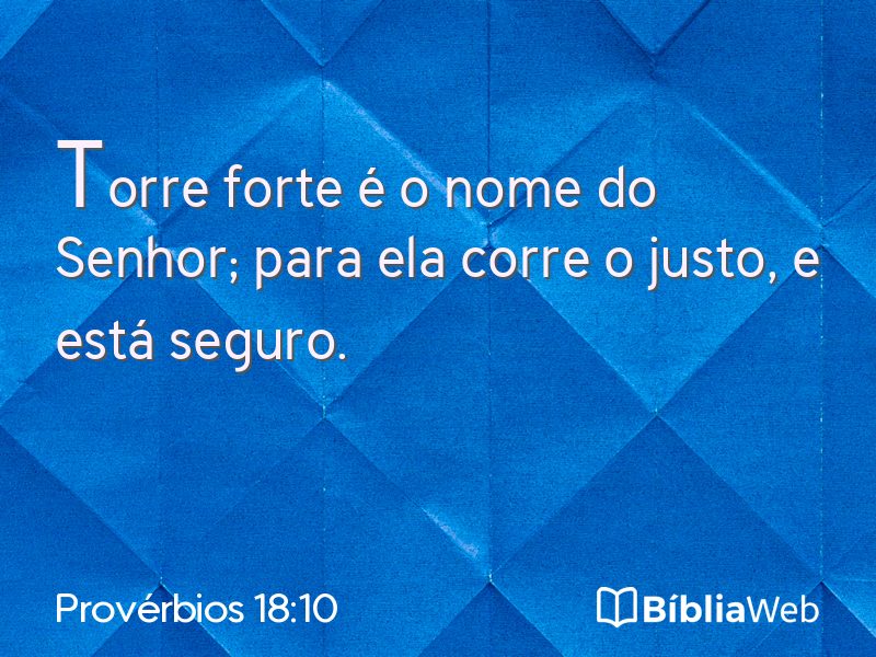 Provérbios 18:10 em imagem para compartilhar
