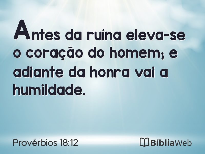Provérbios 18:12 em imagem para compartilhar