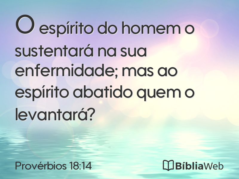 Provérbios 18:14 em imagem para compartilhar