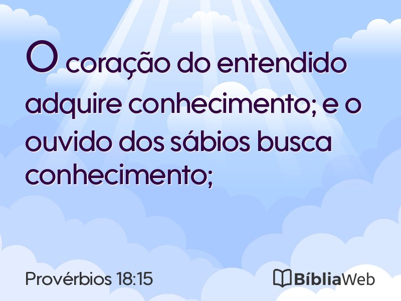 Provérbios 18:15 em imagem para compartilhar