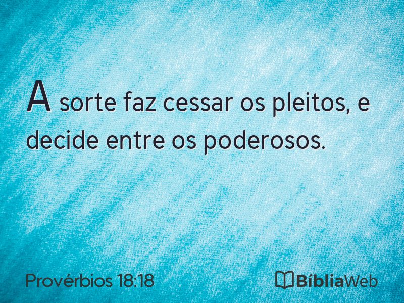 Provérbios 18:18 em imagem para compartilhar