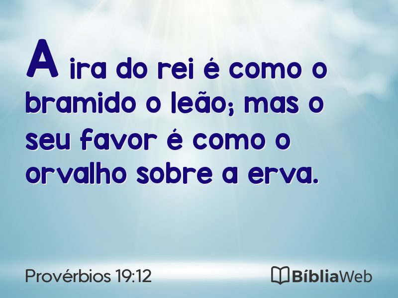Provérbios 19:12 em imagem para compartilhar
